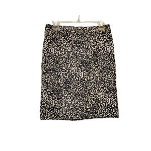 Ann Taylor Animal Print Skirt Sz 2